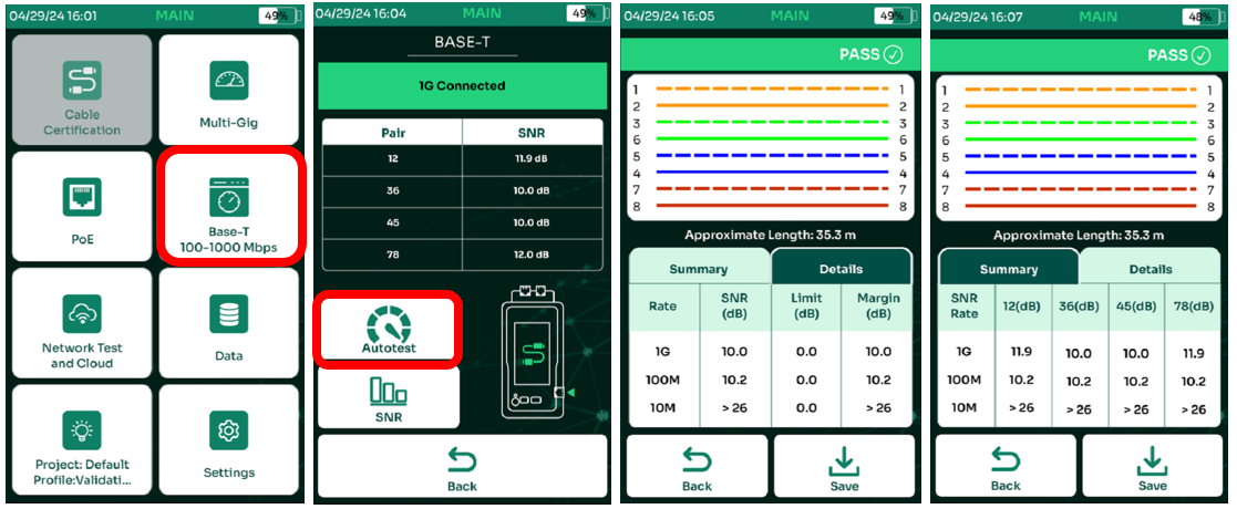 How do I test cabling for Ethernet performance?